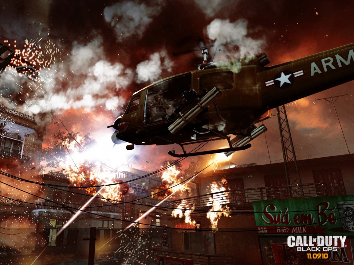 Call of Duty Black Ops Air Support for 1152 x 864 resolution