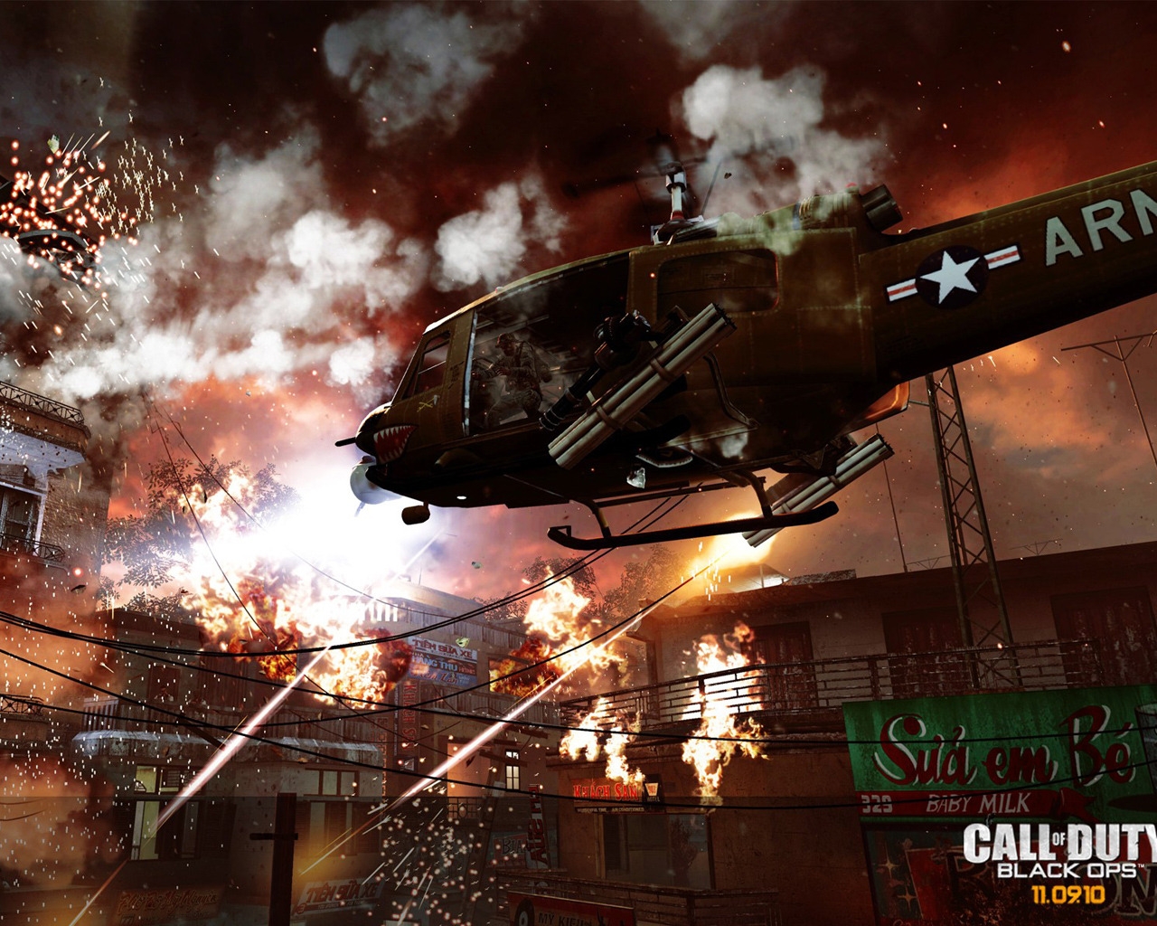 Call of Duty Black Ops Air Support for 1280 x 1024 resolution