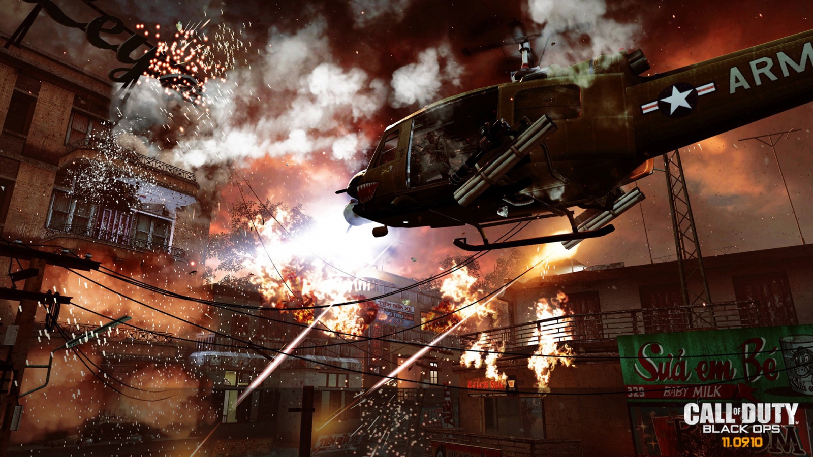 Call of Duty Black Ops Air Support for 1600 x 900 HDTV resolution