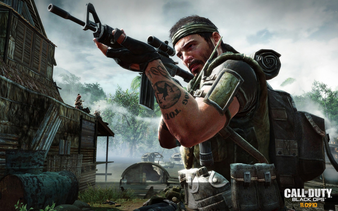 Call of Duty Black Ops Soldier for 1280 x 800 widescreen resolution