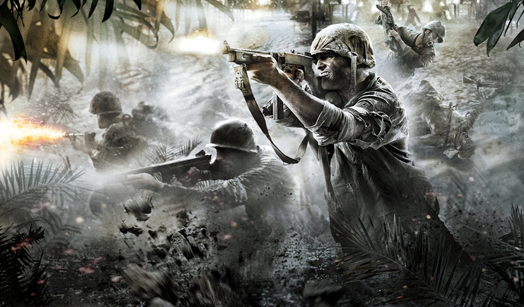 Call of Duty World at War for 1024 x 600 widescreen resolution