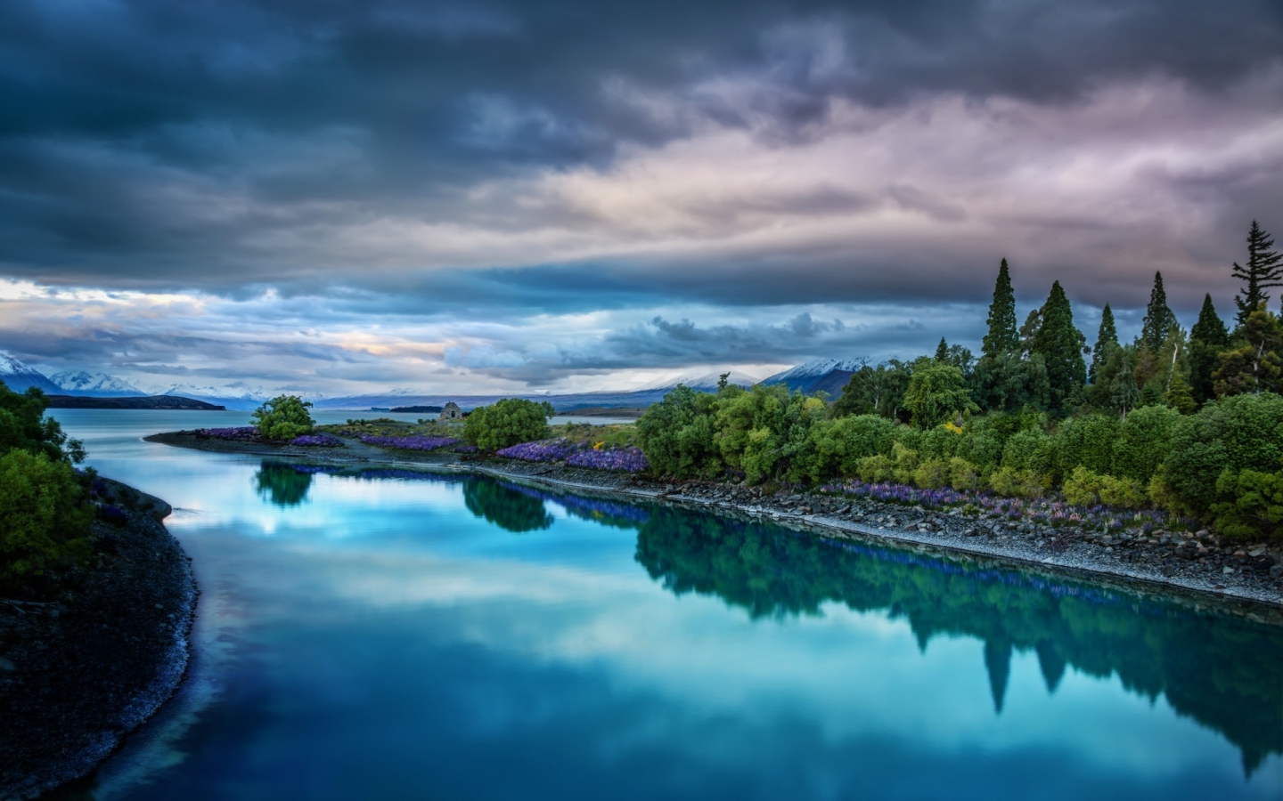 Calm Blue Landscape for 1440 x 900 widescreen resolution