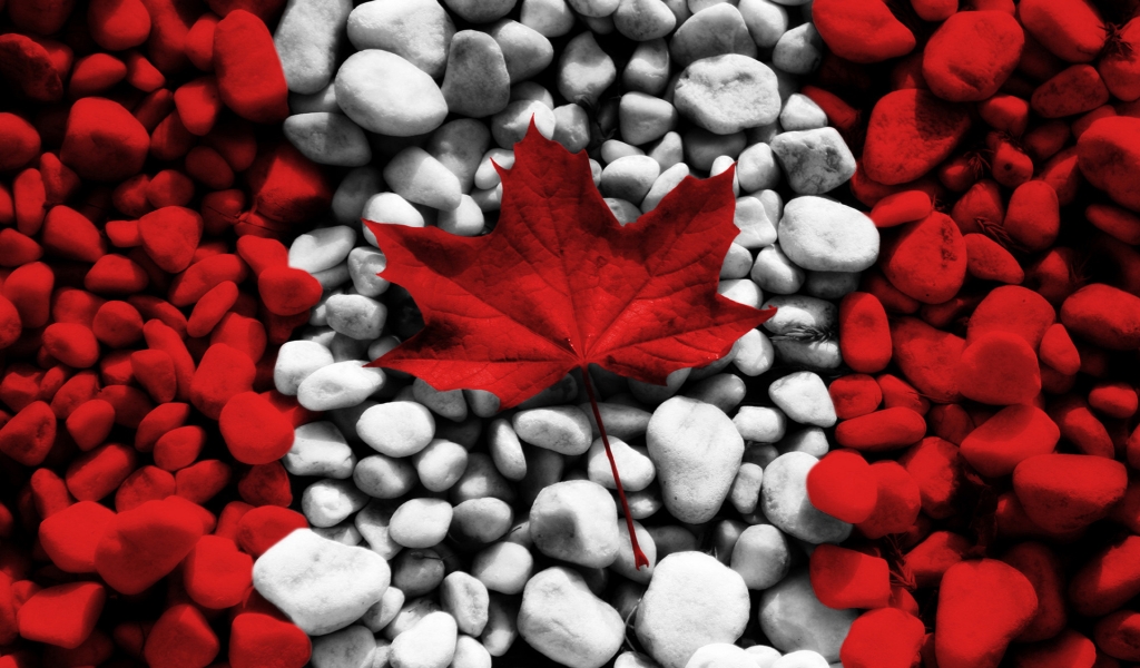 Canada Stones Flag for 1024 x 600 widescreen resolution