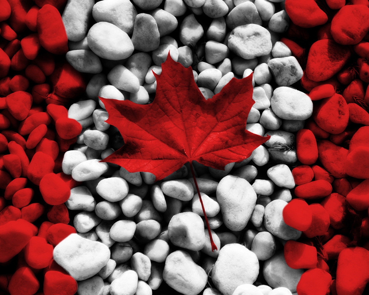 Canada Stones Flag for 1280 x 1024 resolution