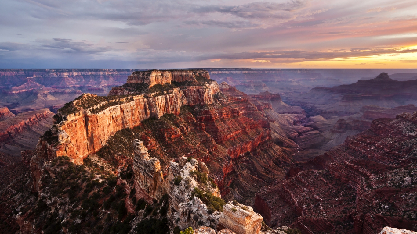 Canyon Sunset Reflection for 1366 x 768 HDTV resolution