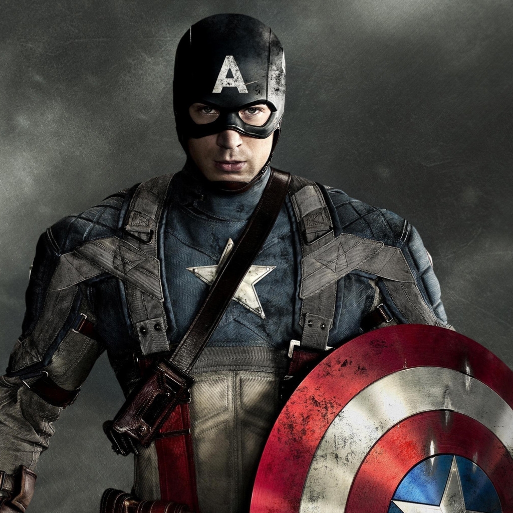 Captain America for 1024 x 1024 iPad resolution