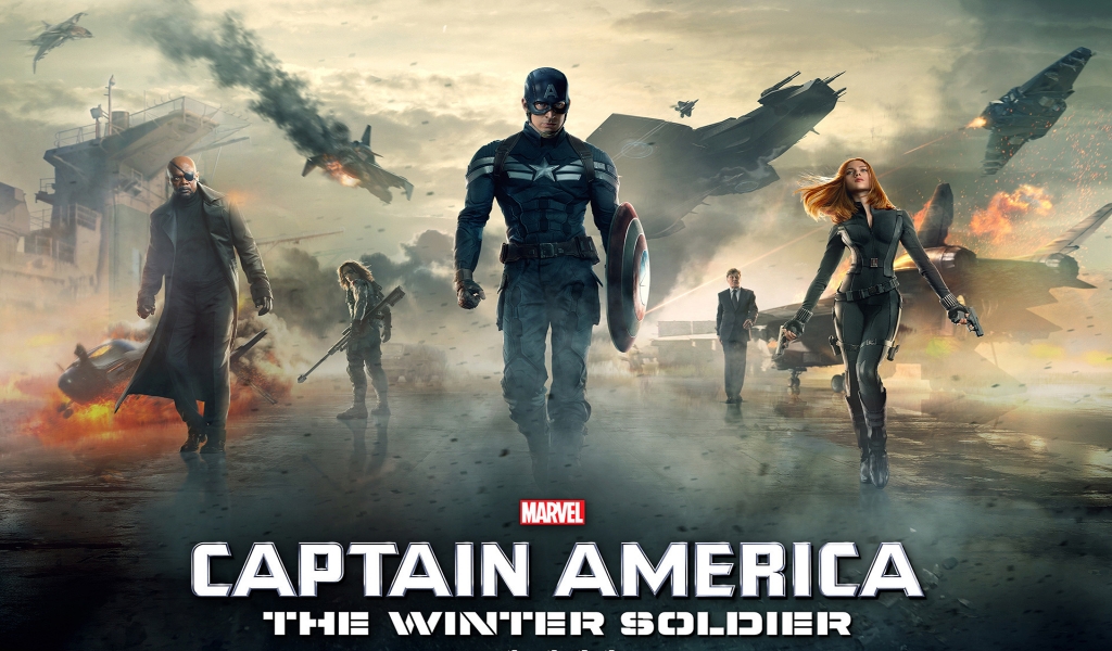 Captain America 2 Movie for 1024 x 600 widescreen resolution