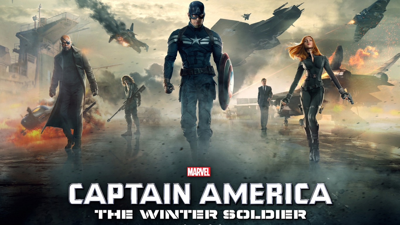 Captain America 2 Movie for 1366 x 768 HDTV resolution
