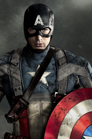 Captain America for 320 x 480 iPhone resolution