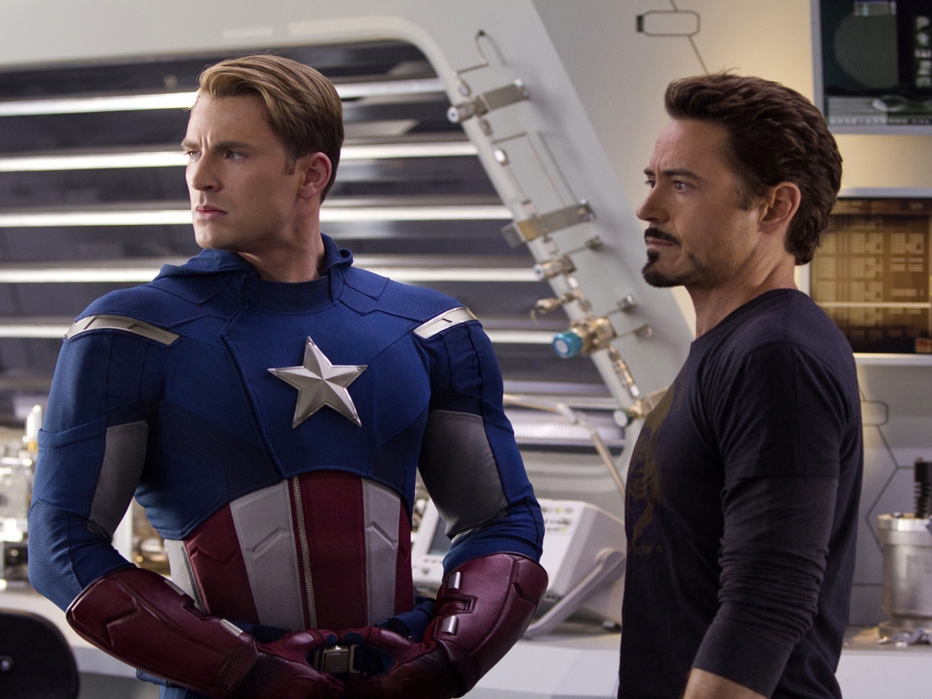 Captain America and Iron Man for 1024 x 768 resolution