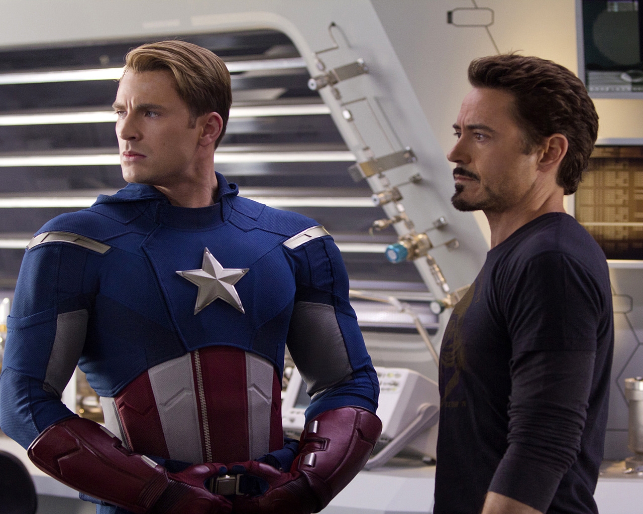 Captain America and Iron Man for 1280 x 1024 resolution