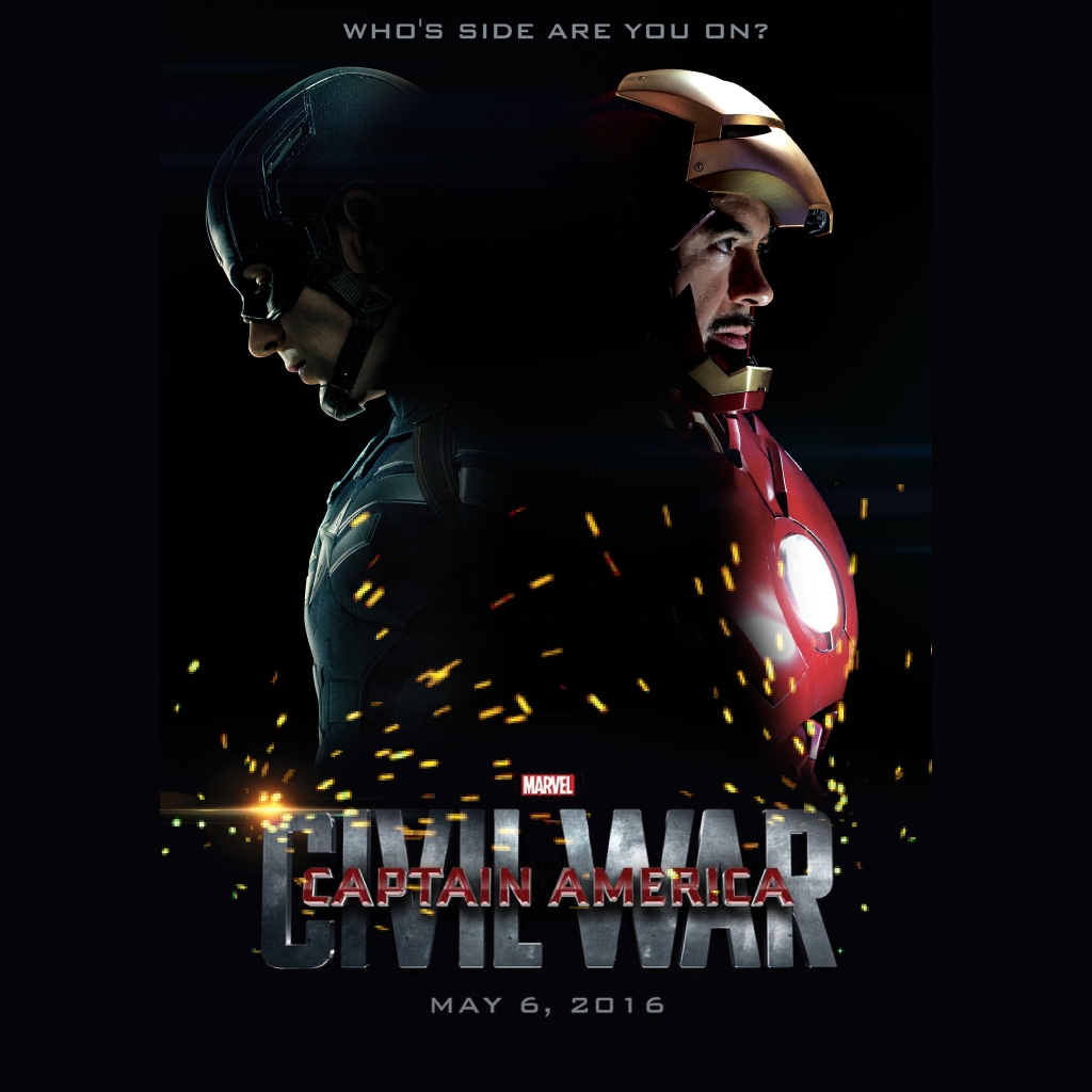 Captain America Civil War 2016 for 1024 x 1024 iPad resolution