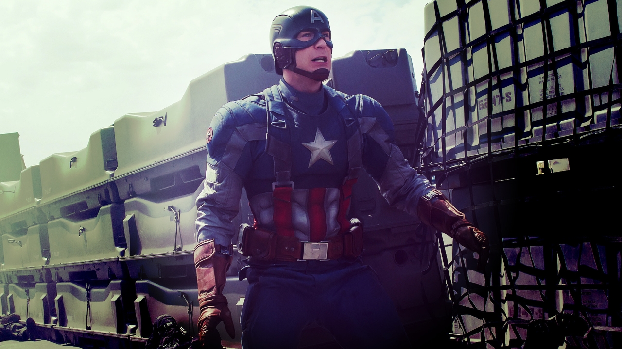 Captain America in Action for 1280 x 720 HDTV 720p resolution