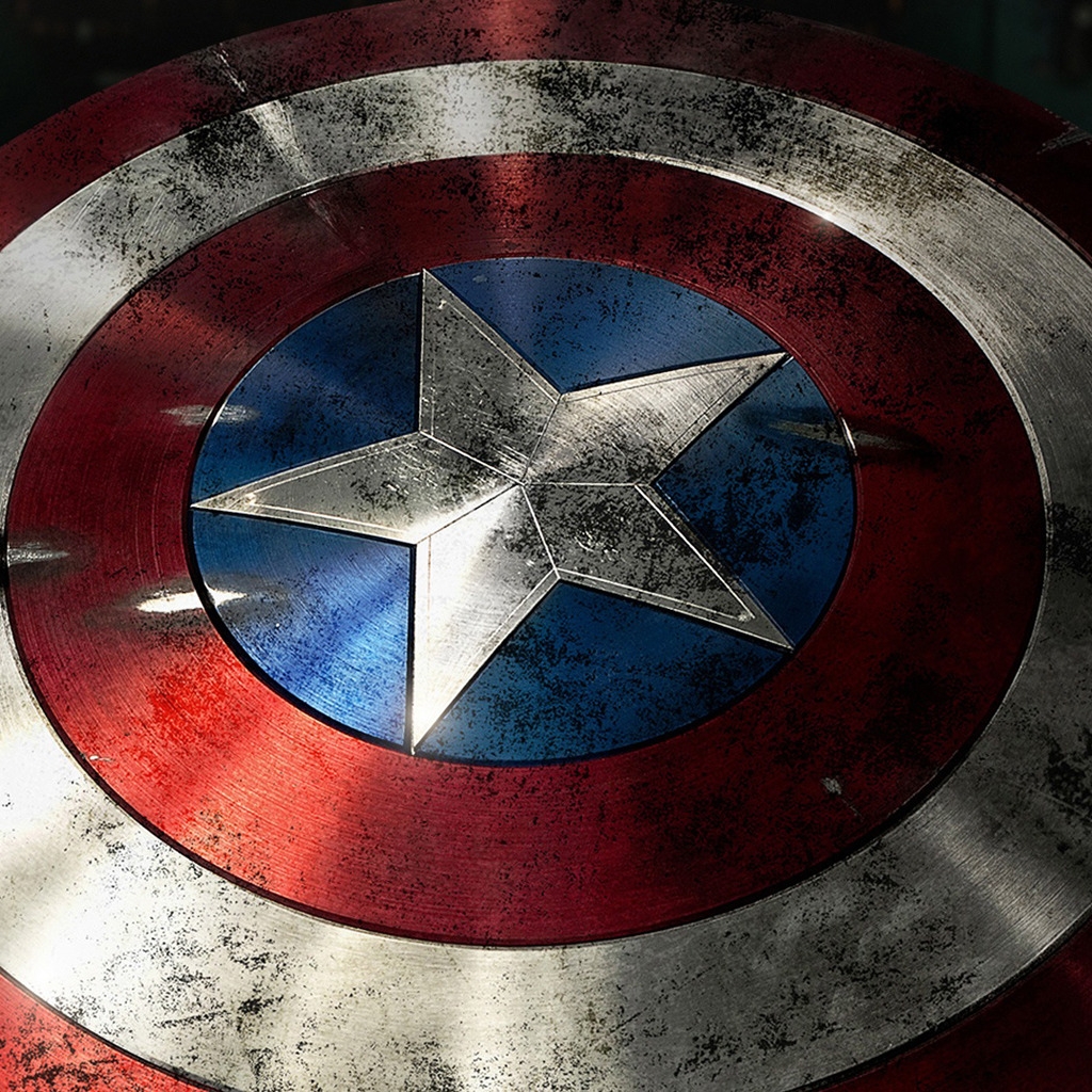 Captain America Shield for 1024 x 1024 iPad resolution