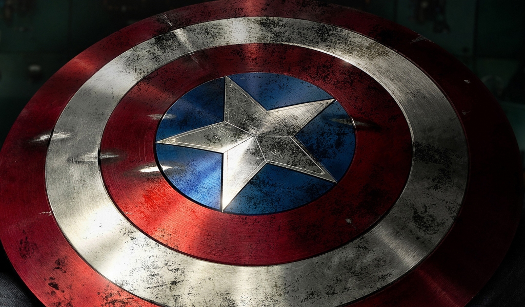 Captain America Shield for 1024 x 600 widescreen resolution