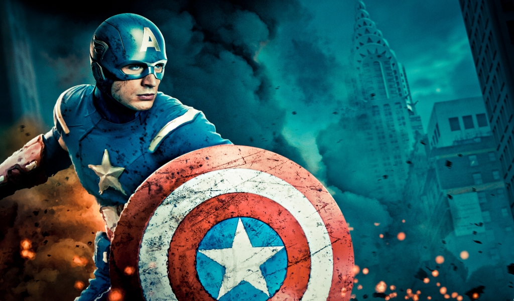 Captain America The Avengers for 1024 x 600 widescreen resolution
