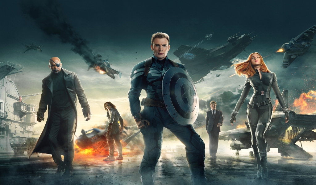 Captain America The Winter Soldier for 1024 x 600 widescreen resolution