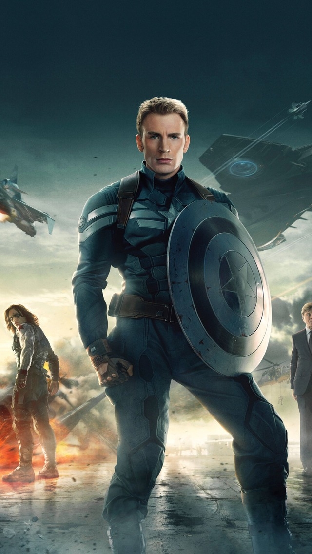 Captain America The Winter Soldier for 640 x 1136 iPhone 5 resolution
