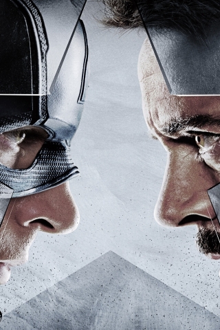 Captain America vs Iron Man  for 320 x 480 iPhone resolution