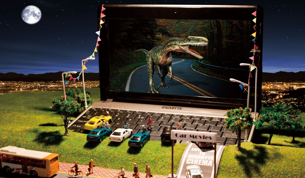 Car Cinema for 1024 x 600 widescreen resolution