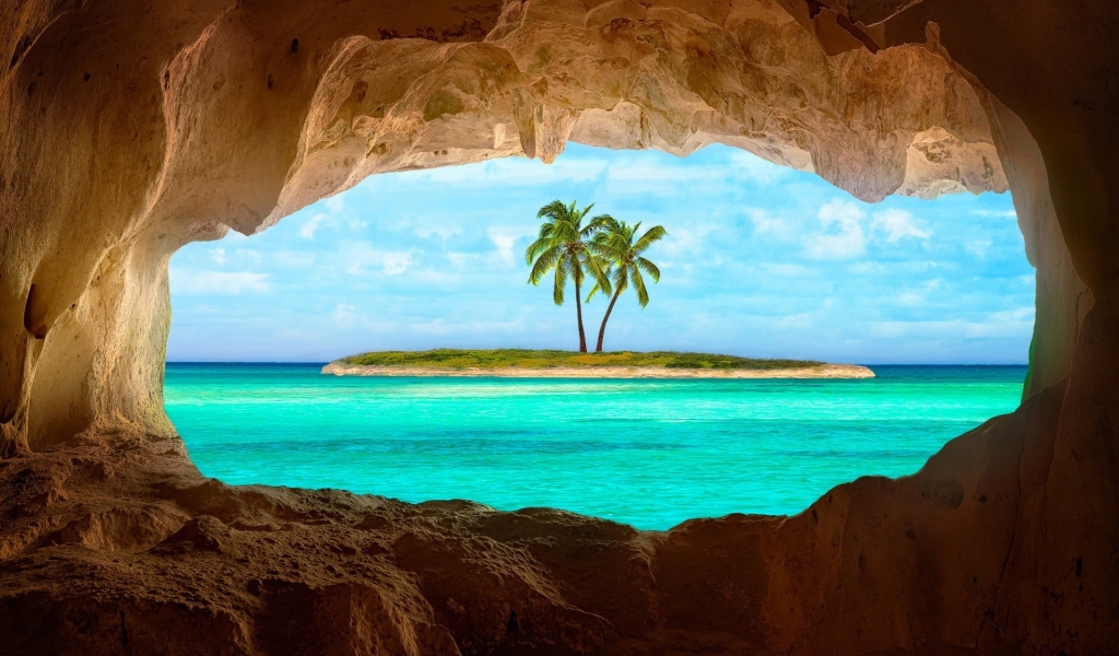 Caribbean Island for 1024 x 600 widescreen resolution