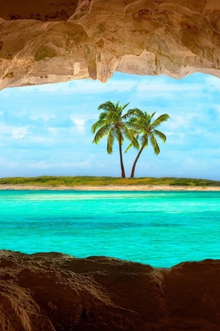 Caribbean Island for 320 x 480 iPhone resolution