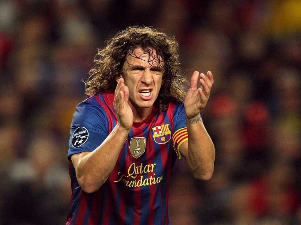 Carles Puyol Urging for 1024 x 768 resolution