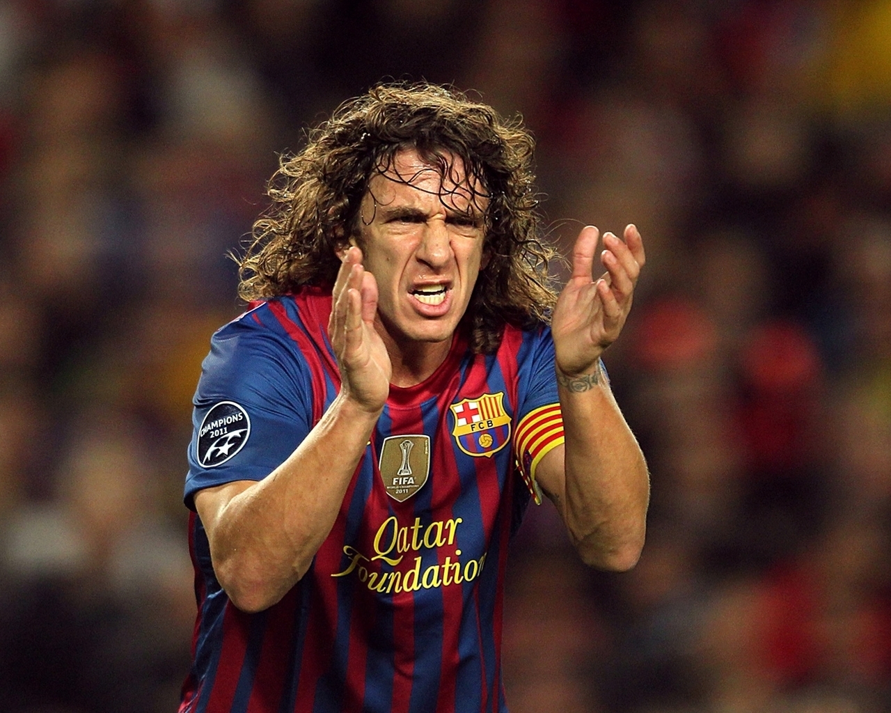 Carles Puyol Urging for 1280 x 1024 resolution