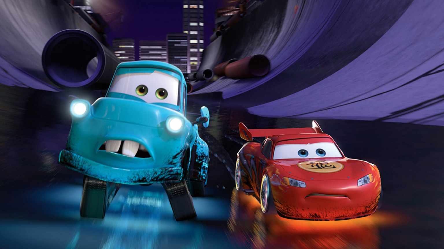 Cars 2 Lightning McQueen and Mater for 1536 x 864 HDTV resolution