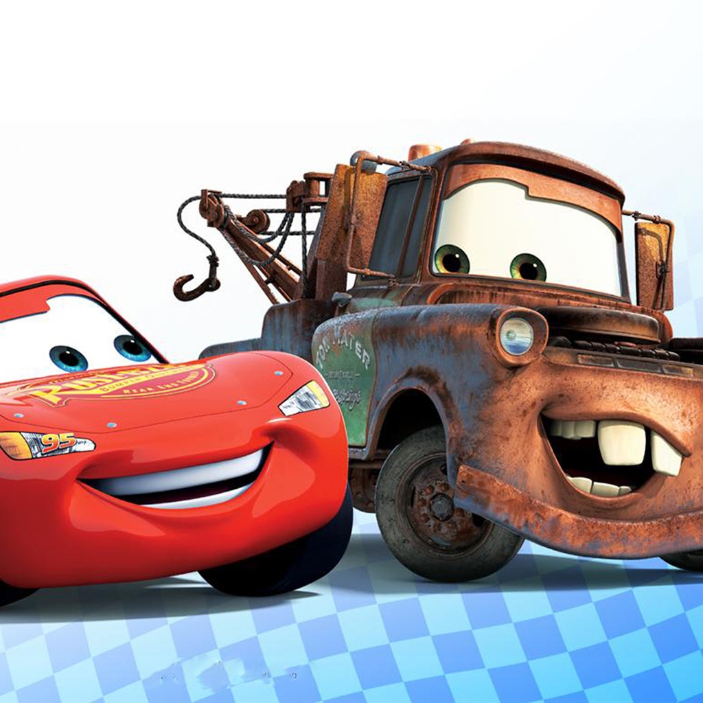 Cars Lightning McQueen and Mater 1024 x 1024 iPad Wallpaper