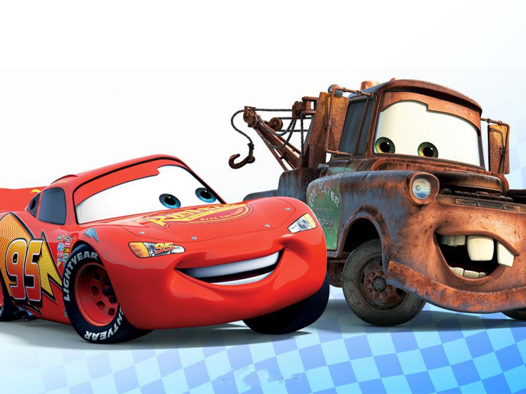 Cars Lightning McQueen and Mater for 1024 x 768 resolution