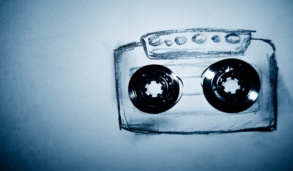 Cassette Drawings for 1024 x 600 widescreen resolution