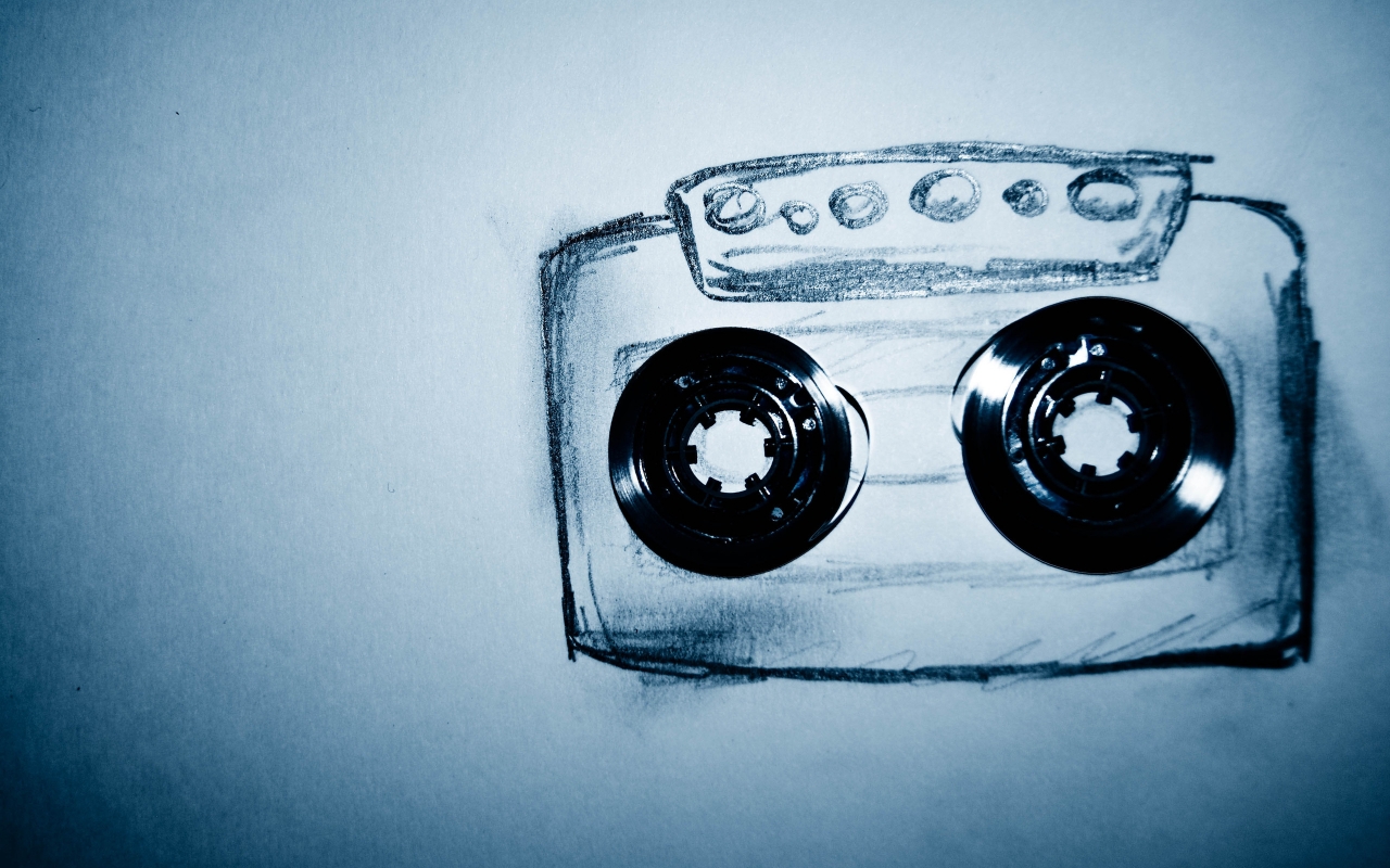 Cassette Drawings for 1280 x 800 widescreen resolution
