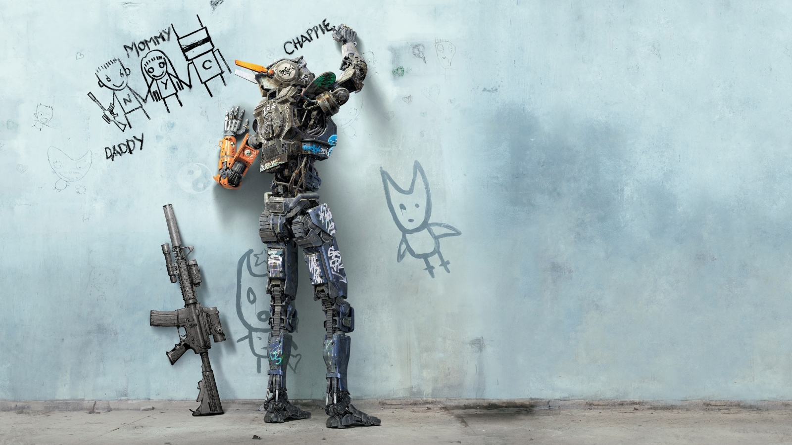 Chappie Movie 2015 for 1600 x 900 HDTV resolution