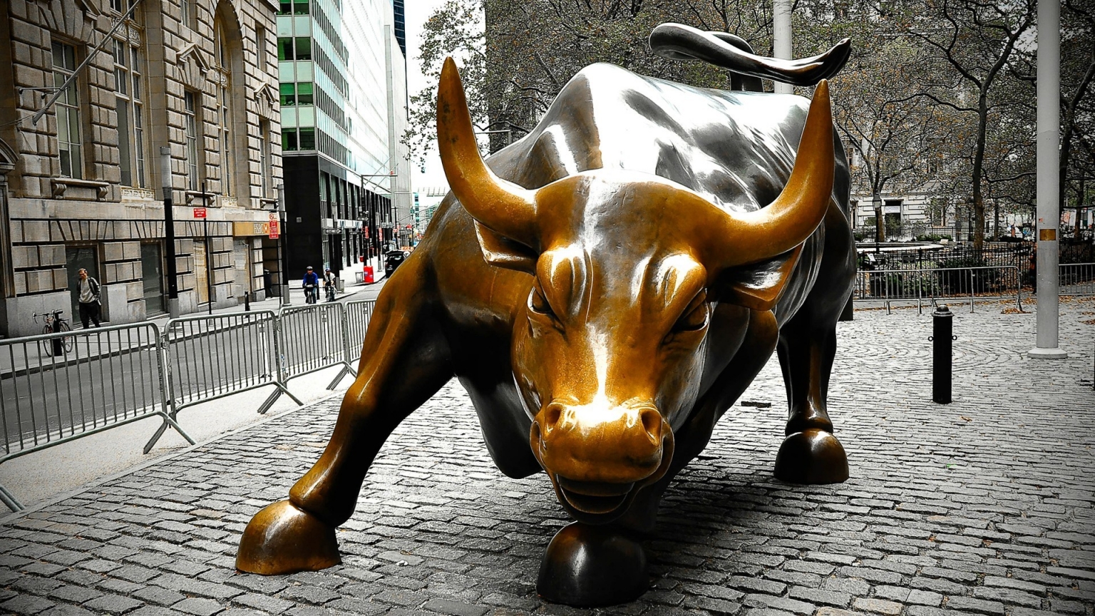 Charging Bull New York for 1536 x 864 HDTV resolution