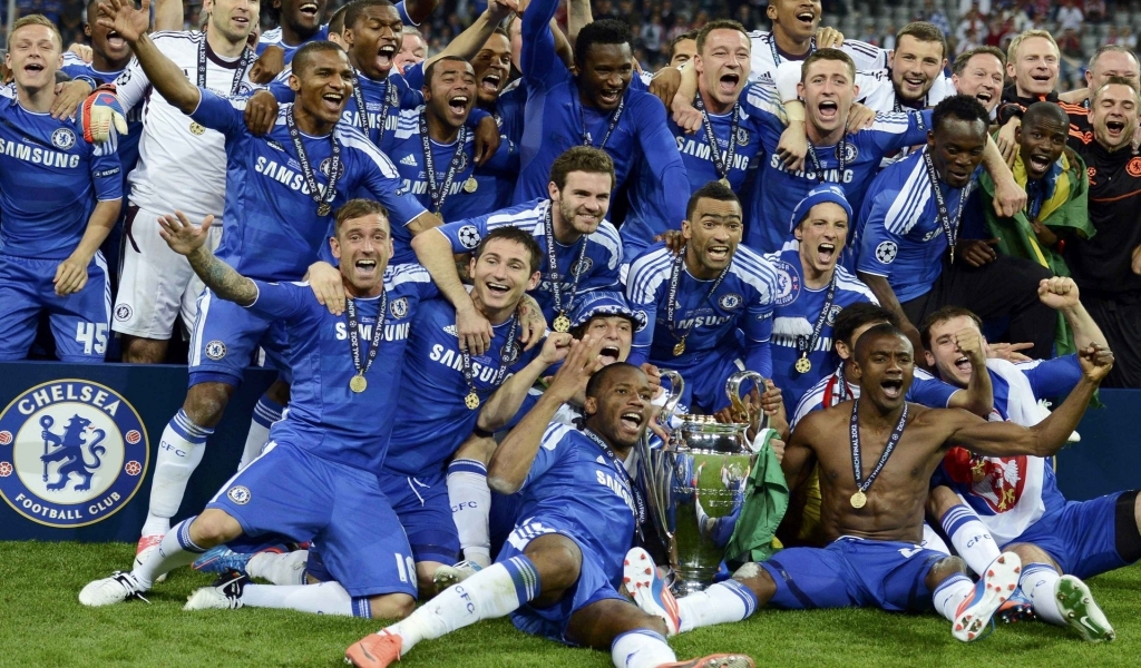 Chelsea Celebrating for 1024 x 600 widescreen resolution