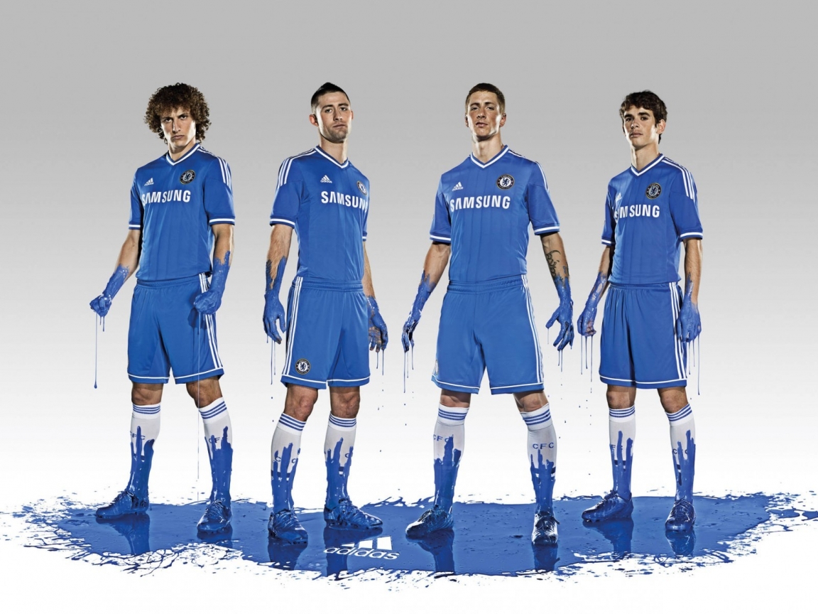 Chelsea Football Players for 1152 x 864 resolution