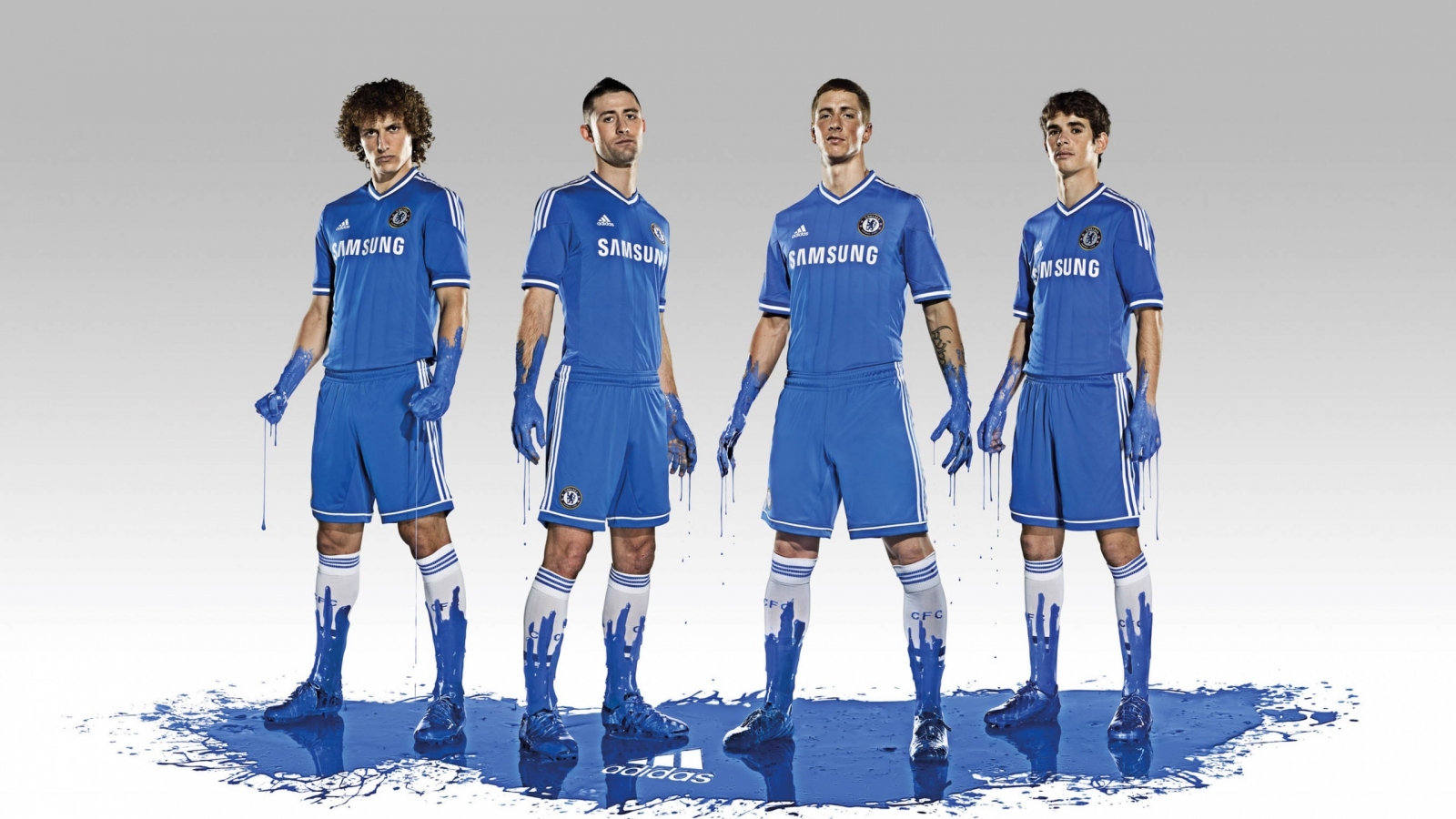 Chelsea Football Players for 1600 x 900 HDTV resolution