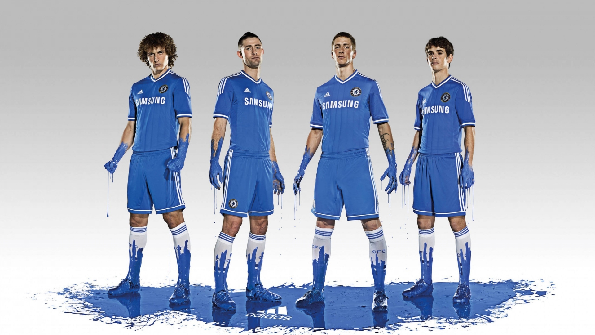 Chelsea Football Players for 1920 x 1080 HDTV 1080p resolution