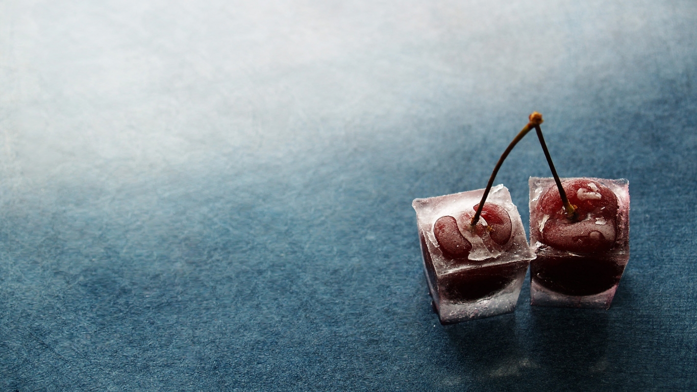 Cherries in Ice for 1366 x 768 HDTV resolution