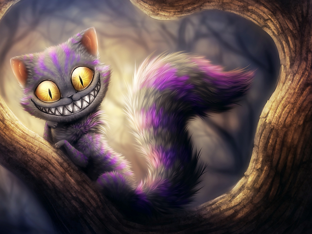 Cheshire Cat from Alice Adventures in Wonderland for 1024 x 768 resolution