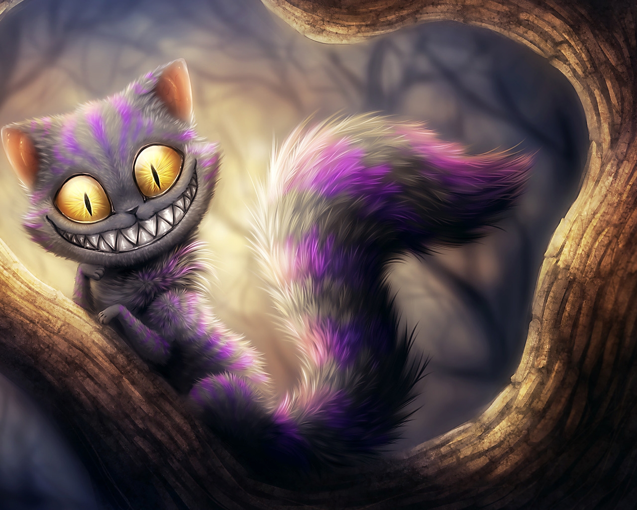 Cheshire Cat from Alice Adventures in Wonderland for 1280 x 1024 resolution