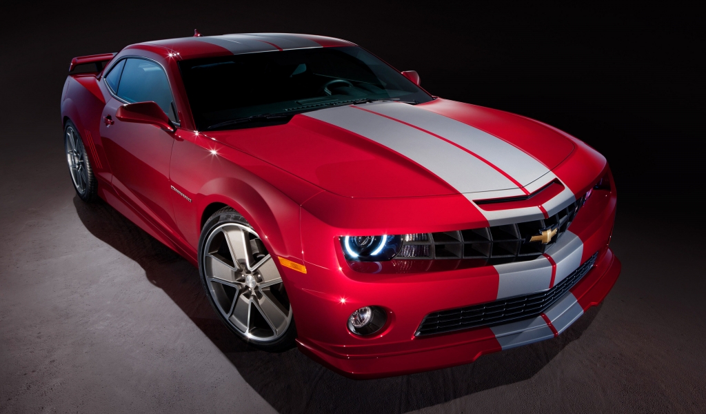 Chevrolet Camaro Red Flash for 1024 x 600 widescreen resolution