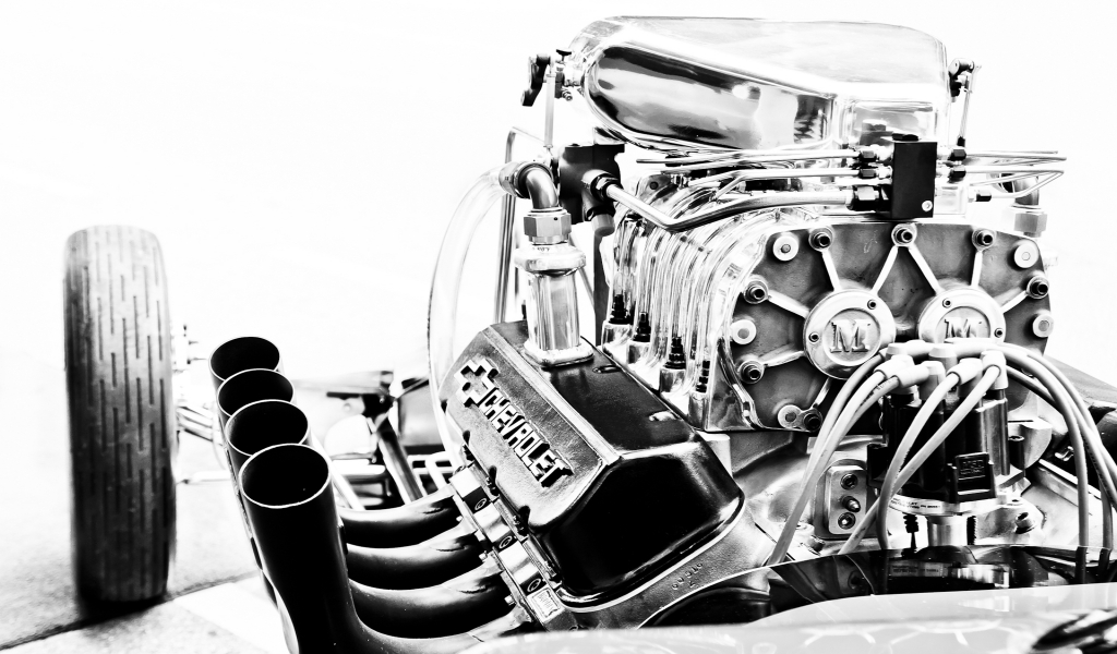 Chevrolet Corvette Engine for 1024 x 600 widescreen resolution