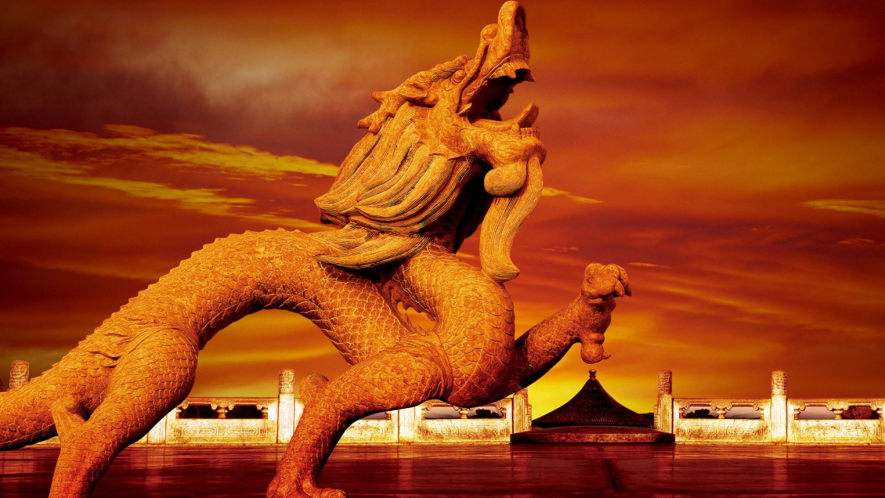 Chinese Dragon for 1280 x 720 HDTV 720p resolution