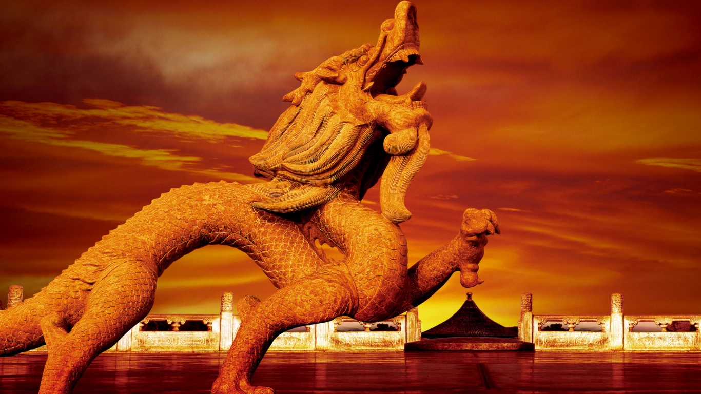 Chinese Dragon for 1366 x 768 HDTV resolution