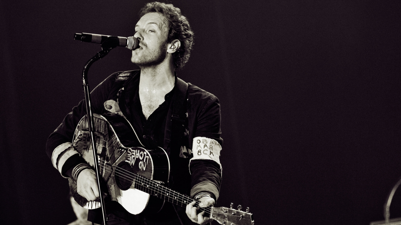 Chris Martin Coldplay for 1366 x 768 HDTV resolution