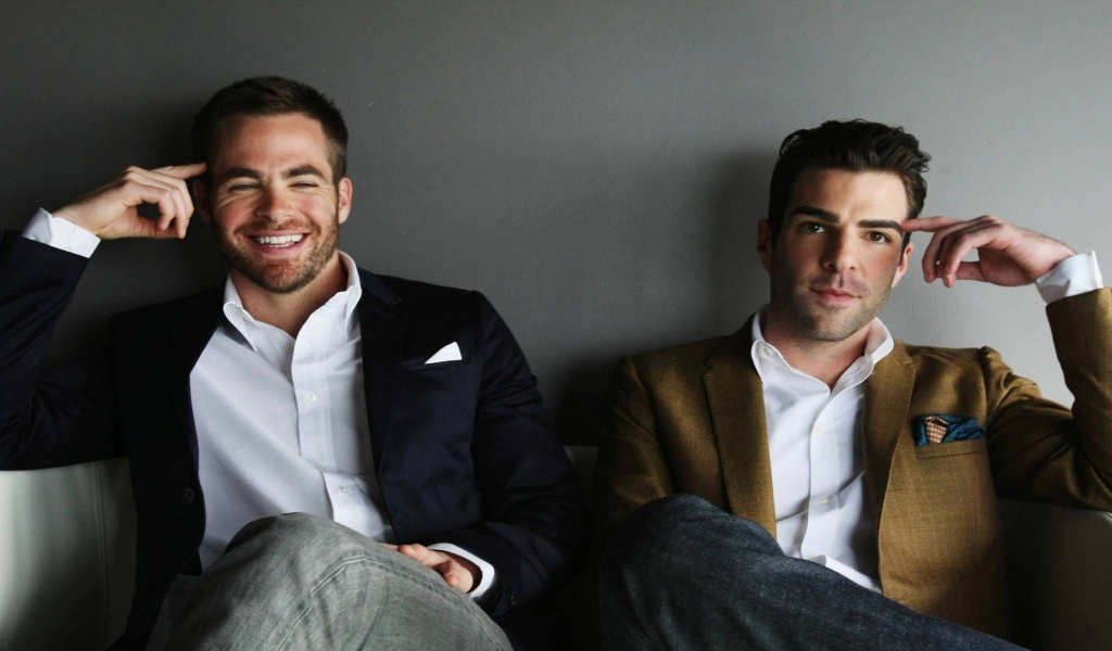 Chris Pine and Zachary Quinto for 1024 x 600 widescreen resolution
