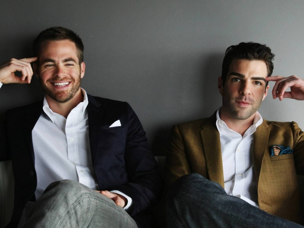 Chris Pine and Zachary Quinto for 1024 x 768 resolution