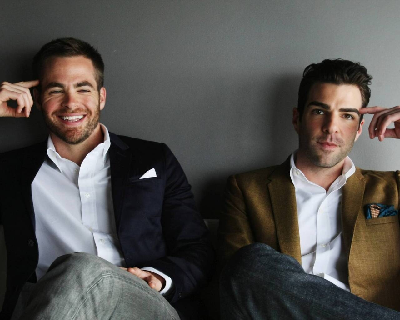Chris Pine and Zachary Quinto for 1280 x 1024 resolution